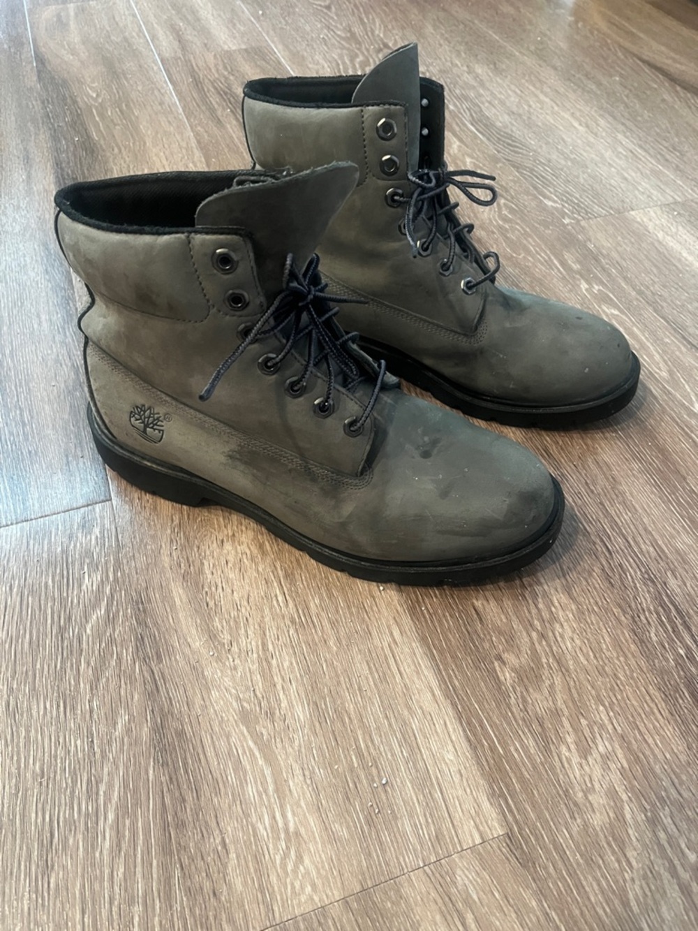 Timberland Men's Olive Gray Classic 6 inch Lace-Up Boots